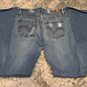 Refuge Blue Distressed Women Jeans